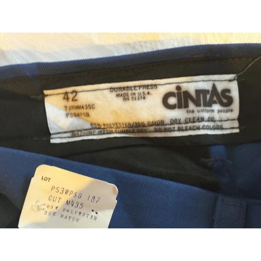 Cintas Work Industrial Pants Blue Size 42 Model PS3WP5B 187 Cut M435 NEW